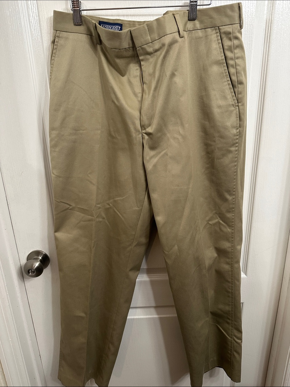Lands' End Men's Straight-Leg Khaki Chinos
